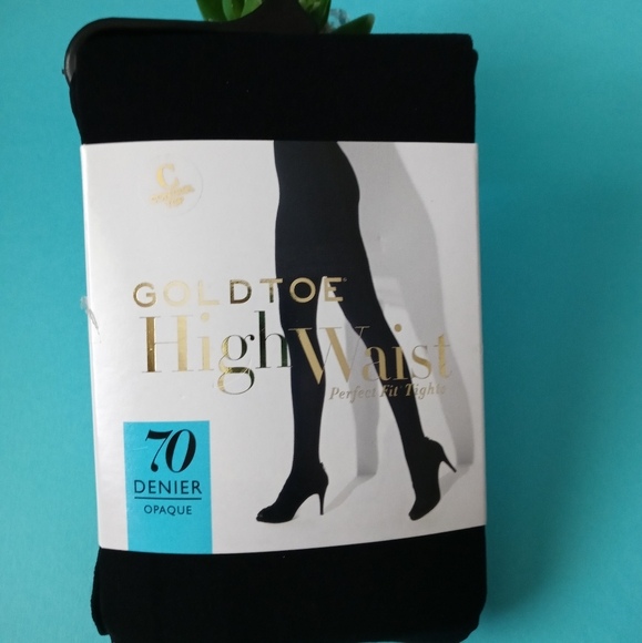 Tights Gold Toe Highwaist perfect Fit , color black control top size C - Picture 1 of 4